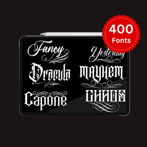 400x Tattoo Fonts